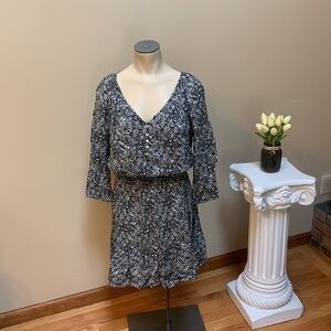 AMERICAN Living Black Floral Blouson Dress